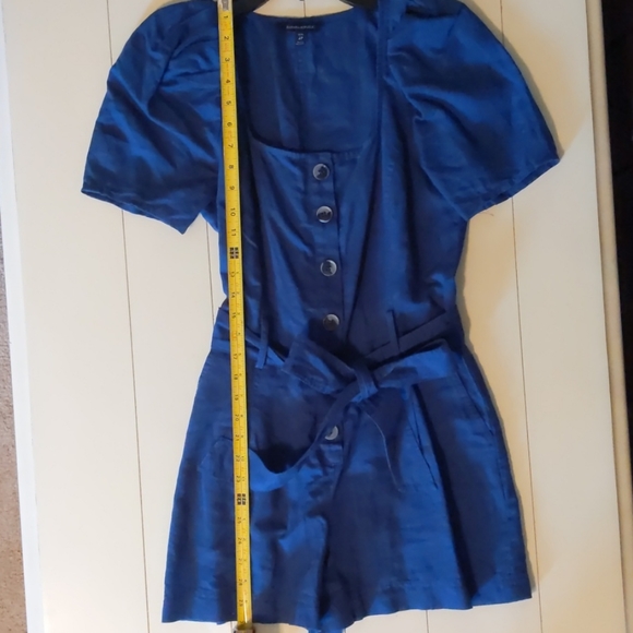 Banana Republic Linen-Cotton Puff-Sleeve Romper - Picture 4 of 8